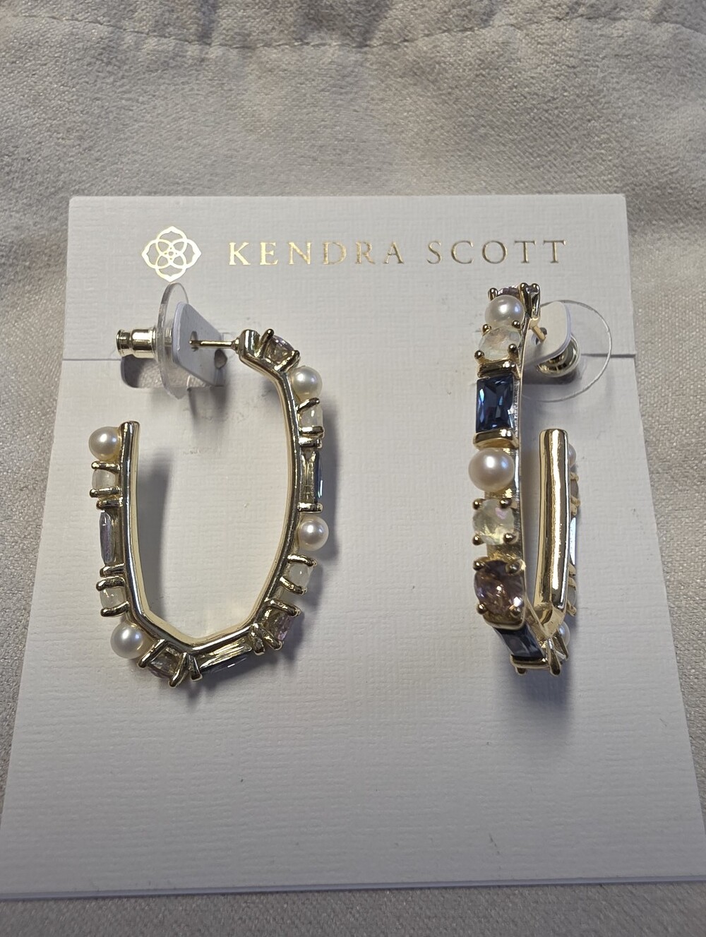 Kendra Scott Madelyn Gold Neutral Mix Hoop Earrings